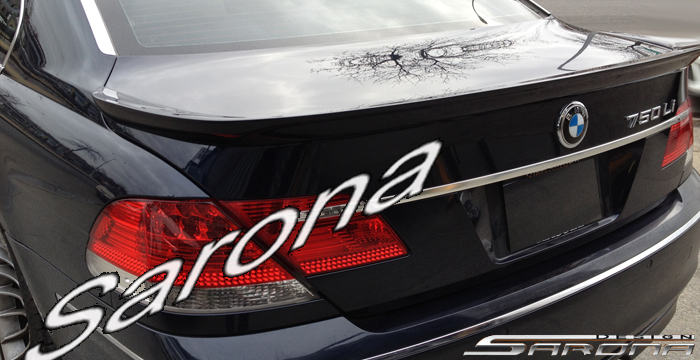Custom BMW 7 Series Trunk Wing  Sedan (2005 - 2008) - $395.00 (Manufacturer Sarona, Part #BM-033-TW)